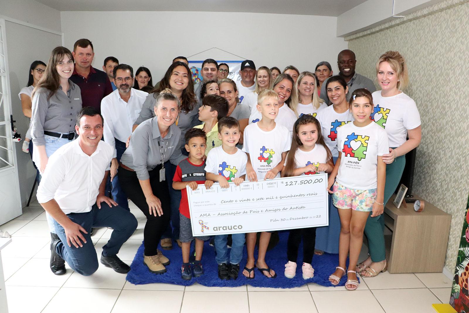 Entidades recebem repasse de R$ 170 mil da Arauco