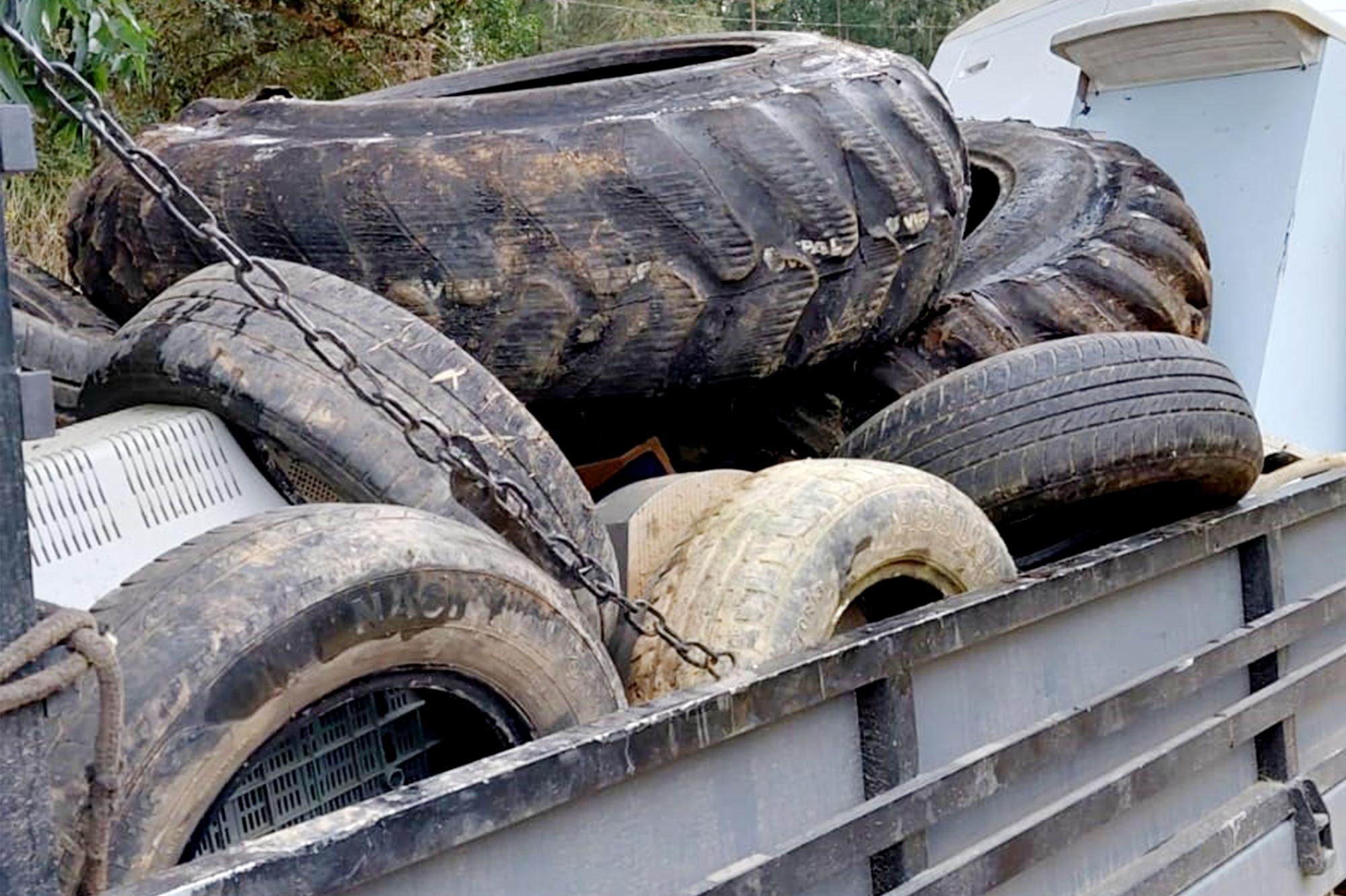 Coleta de volumosos recolhe cerca de 2 toneladas de materiais em Poço Frio e Lageado