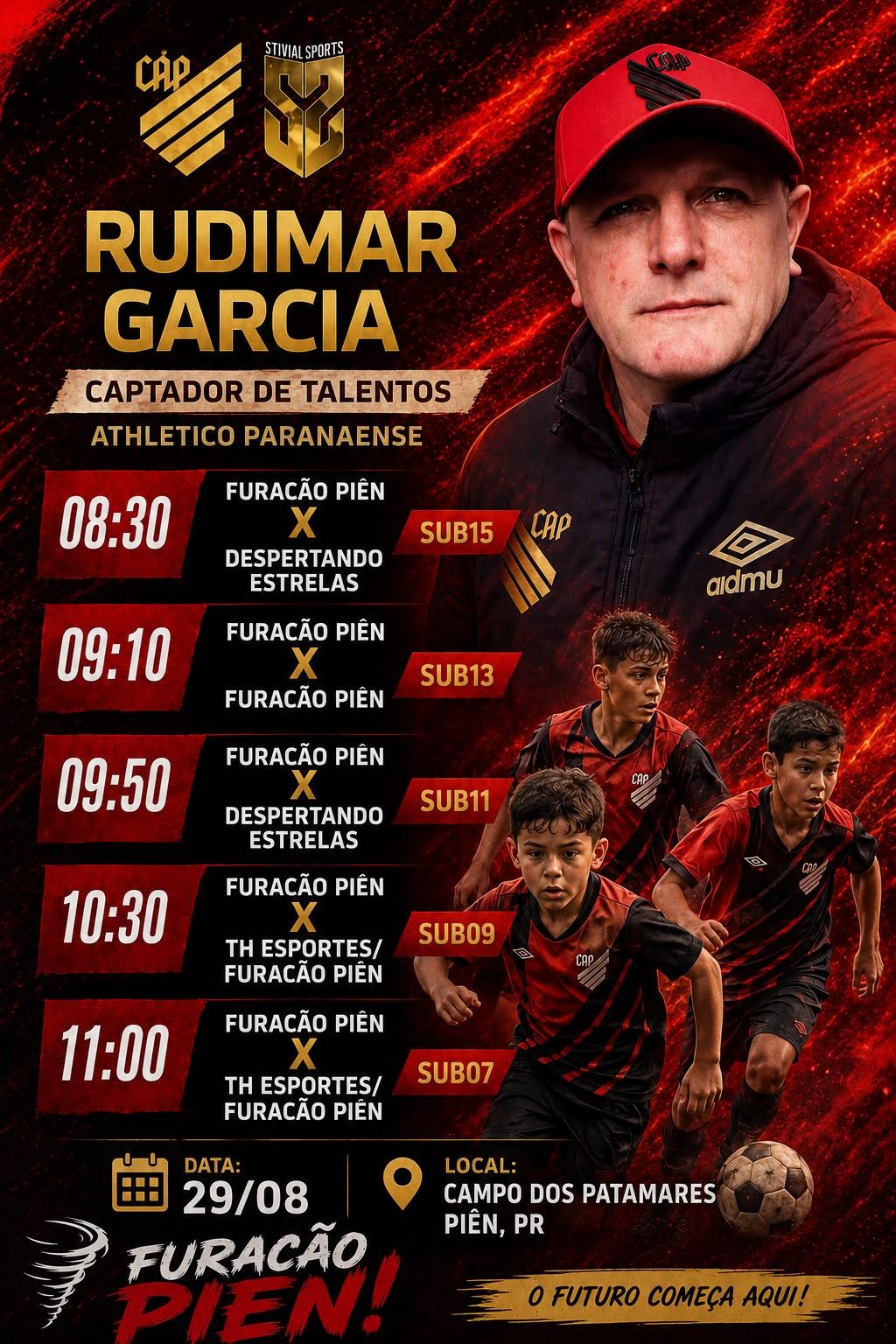 Captador do Athletico fará avaliação de atletas em Piên neste sábado Captador do Athletico fará avaliação de atletas em Piên neste sábado