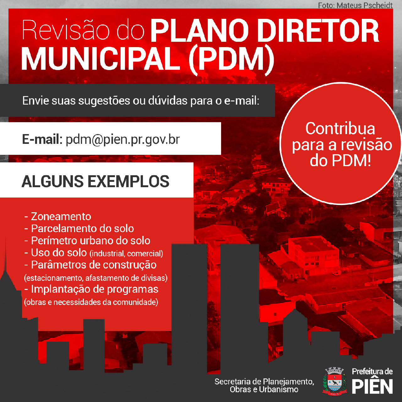 Participe da revisão do Plano Diretor Municipal de Piên (PDM)