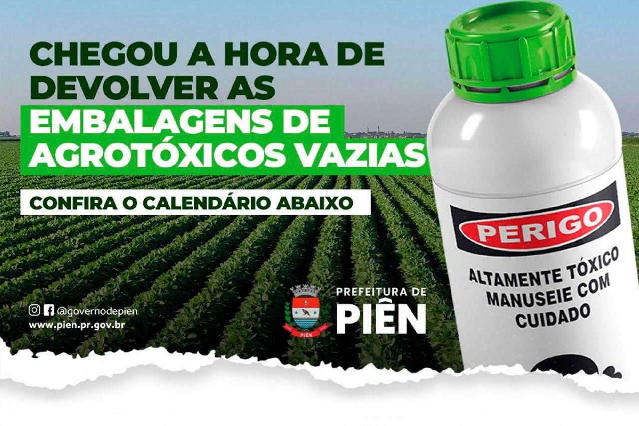 Agricultura divulga calendário para coleta de embalagens 