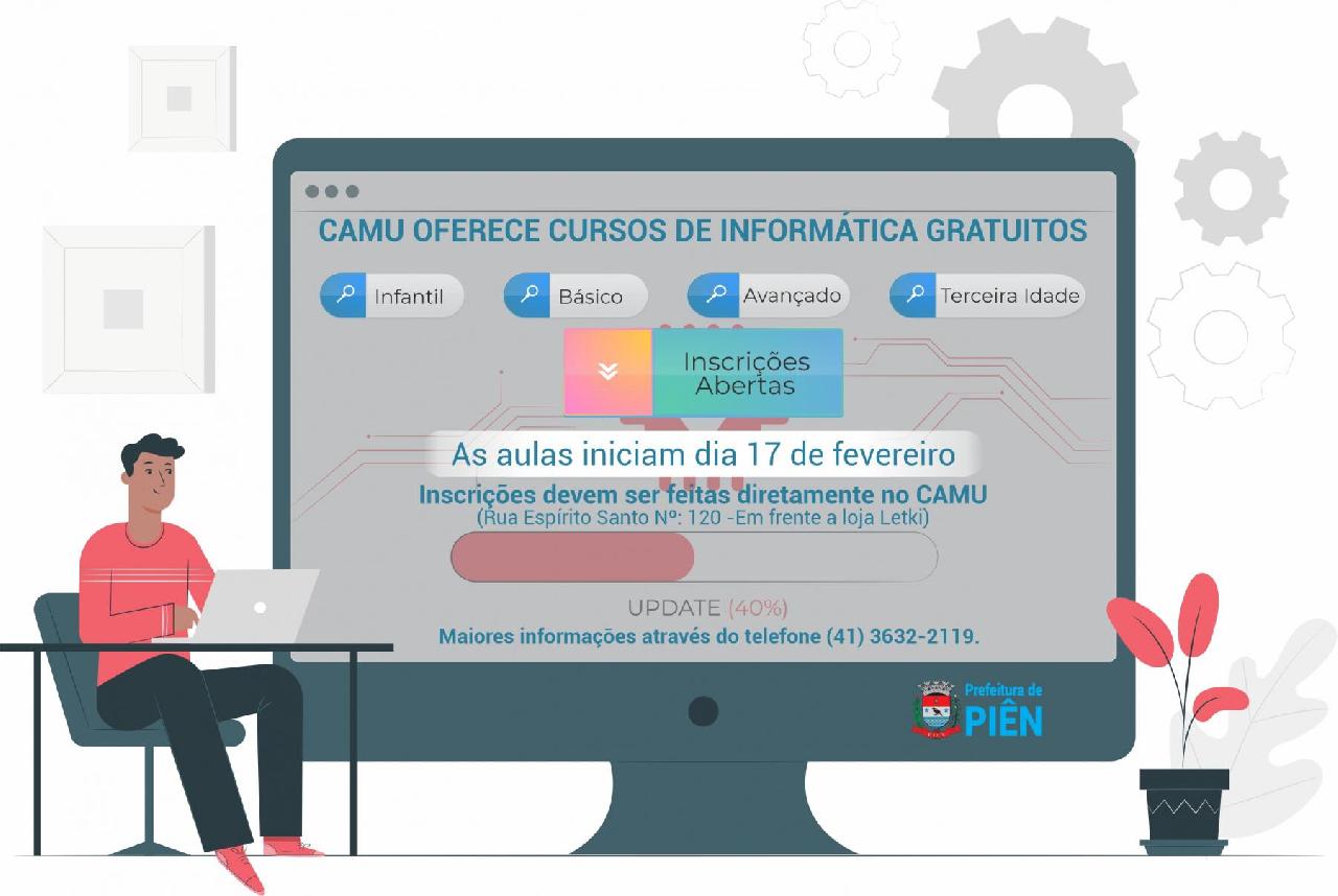 CAMU oferece cursos de informática gratuitos