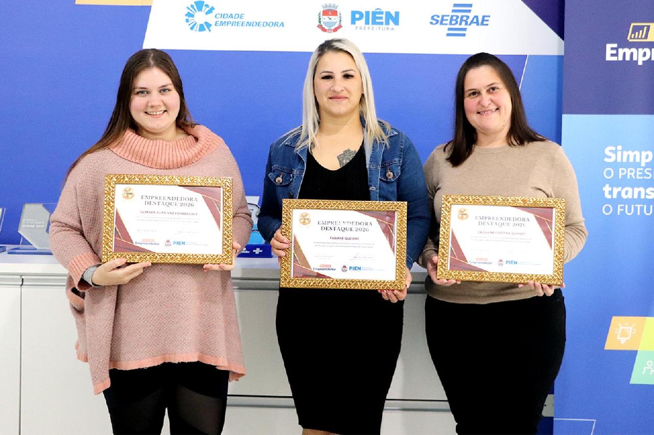 Empreendedora Destaque 2026 premia mulheres em Piên