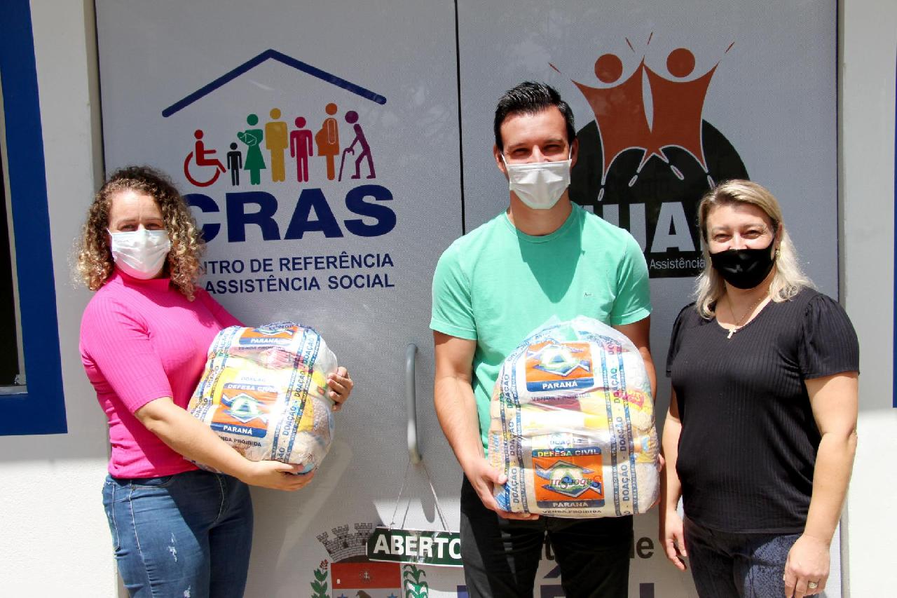 Município recebe 50 cestas de alimentos da Defesa Civil Estadual