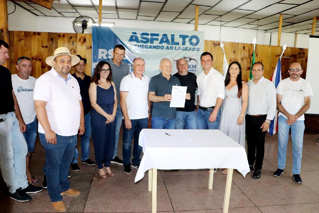 Piên vai asfaltar toda extensão da estrada do Lageado
