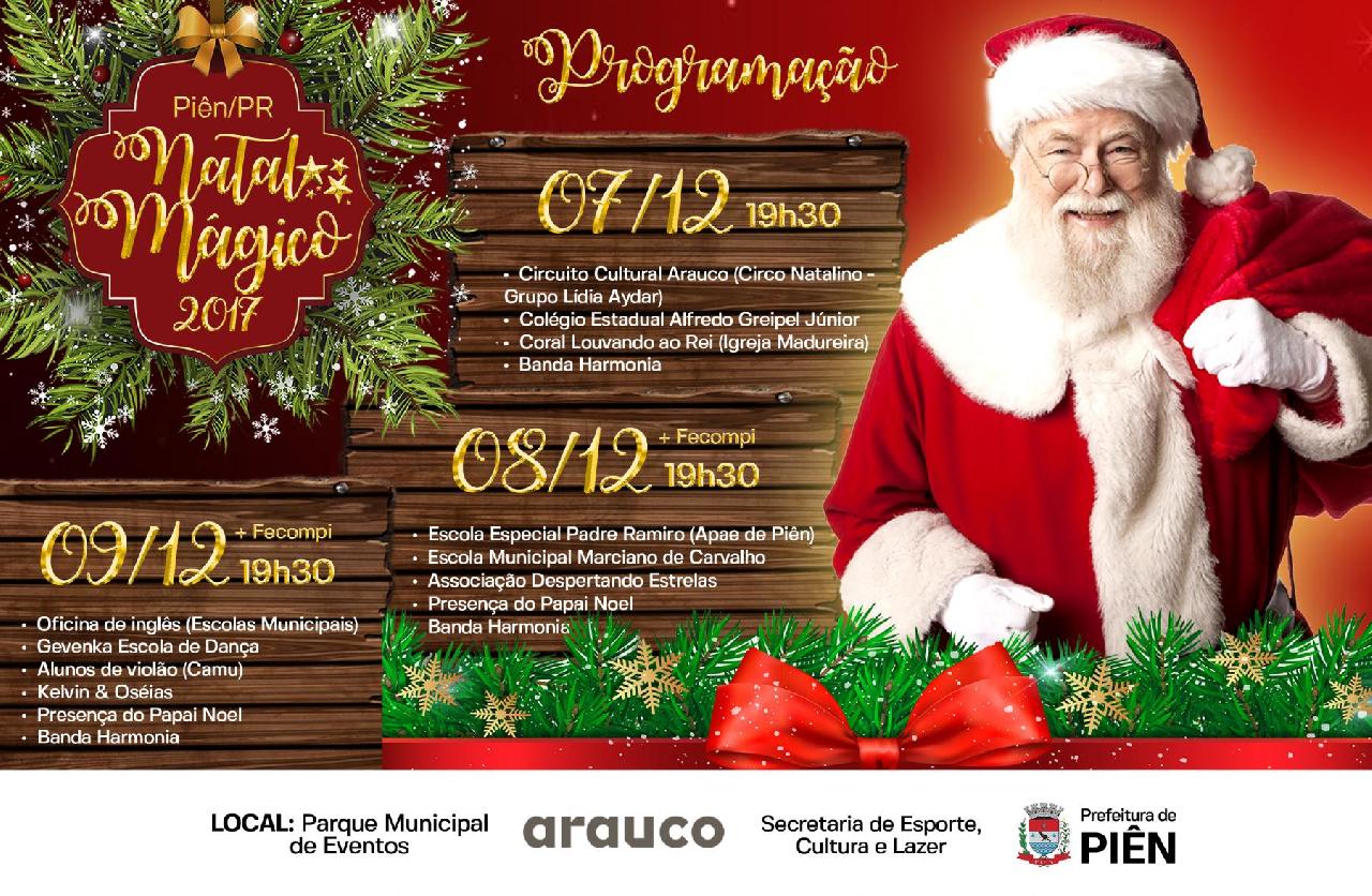 Natal Mágico 2017 começa hoje em Piên