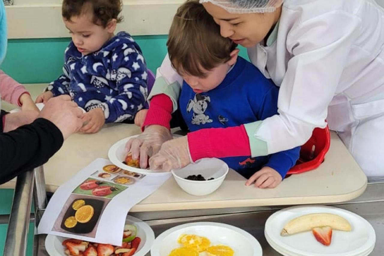Projeto introduz uma alimentação saudável para crianças nos Cmeis de Piên
